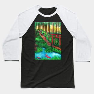 Watercolor - Japanese temple Baseball T-Shirt